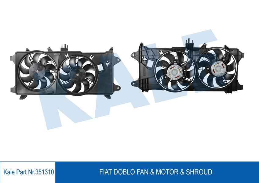 FAN MOTORU DAVLUMBAZLI FIAT DOBLO 1.3 MJET 03 1.9JTD 01 EURO 3 ÇİFT MOTORLU AC KLİMALI