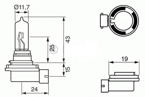 1987302251 AMPÜL ECO 12V 93 SİNYAL DİPSİZ TEK FLAMA 21W W3x16d