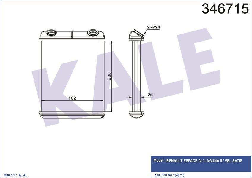 KALORİFER RADYATÖRÜ BRAZİNG LAGUNA 2 AC KLİMASIZ 210x184x26