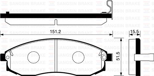 ÖN BALATA MAXIMA QX 2.5 V6 24V-3.0 95-00 MAXIMA SW 2.5 V6 24V-3.0 QX 97 GDB3124-GDB3327