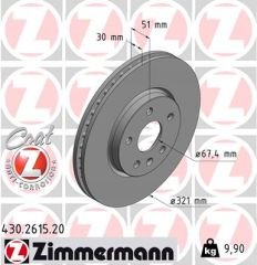 ÖN FREN AYNASI INSIGNIA A 08 SAAB 9-5 YS3G 10 17 JANT 321x30x5DLxHAVALI 13502214-569422