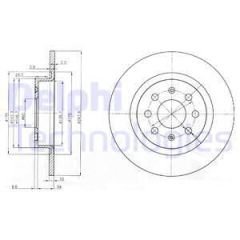 ARKA FREN AYNASI CORSA E 14 ADAM 13 PUNTO EVO-GRANDE PUNTO 05 264x10x4DLxHAVALI 15 İNÇ 55700592