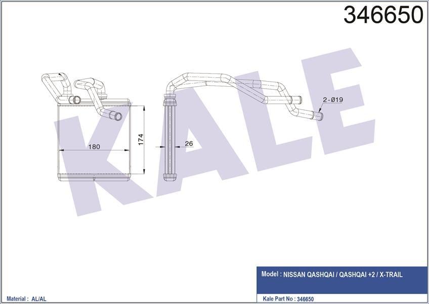 KALORİFER RADYATÖRÜ NISSAN QASHQAI-QASHQAI 2-X-TRAIL