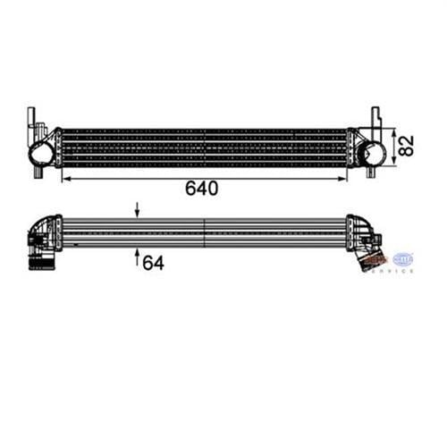 TURBO RADYATÖRÜ INTERCOOLER POLO 09 IBIZA 5-FABIA 10 1.2-1.4 640x82x64