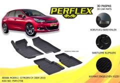 PERFLEX 3D X-MAT HAVUZLU PASPAS ÇEŞİTLERİ SİYAH CITROEN C4 2004-2010 3D X-MAT 5 PCS