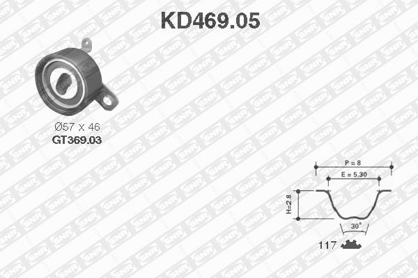 EKSANTRİK GERGİ KİTİ 117x211 COROLLA 1.6 16V 92-00 -AVENSIS 97-00 -CARINA E 92-97 1.6-1.6 16V