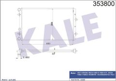 SU RADYATÖRÜ VW POLO 02 SEAT CORDOBA-IBIZA 3 02 SKODA FABIA 99 1.2 1.4 1.6 16V 1.4 1.9TDI MT AC NAC BRAZING 630x398x22 6Q0121253Q-6QE121253A