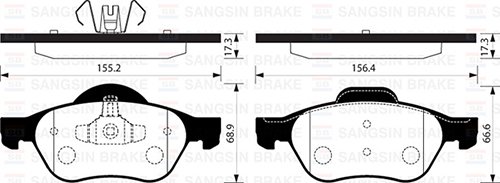 ÖN BALATA MEGANE 2 SCENIC 15 DCI-1.6 16V 03 CLIO 3 2.0 16V 06 GDB1687-GDB1540