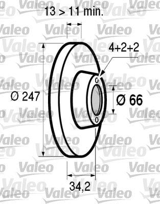 ÖN FREN AYNASI XSARA 1.5D 97-00 1.4İ 97-05 ABS SİZ 206 1.4HDİ 98 306 1.4-1.6 94-01 247.7x13x