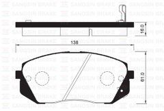 ÖN FREN BALATA HYUNDAI İX35 2.0L D4HA CRDİ dizel 136hp 10-15 / KIA SPORTAGE 2.0L D4EA D4HA dizel 06-15