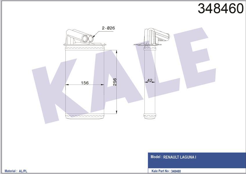 KALORİFER RADYATÖRÜ LAGUNA 1 1.8I-1.9 DCI-2.0I 94-