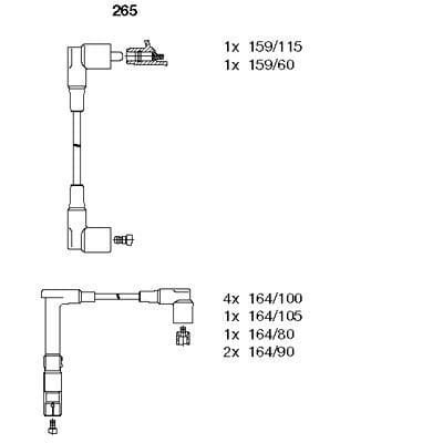 ATESLEME KABLOSU SETI MERCEDES M119 W124 W210 W140