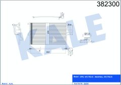 KLİMA RADYATÖRÜ KONDENSERİ VECTRA B 95-02 AL/AL 625x370x20