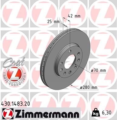 ÖN FREN AYNASI ASTRA H 04 COMBO C 03 MERIVA B 10 ZAFIRA B 05 280x25x5DL HAVALI 95526655