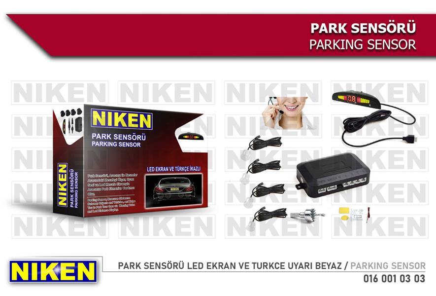 PARK SENSÖRÜ LED EKRAN VE TURKCE UYARI BEYAZ