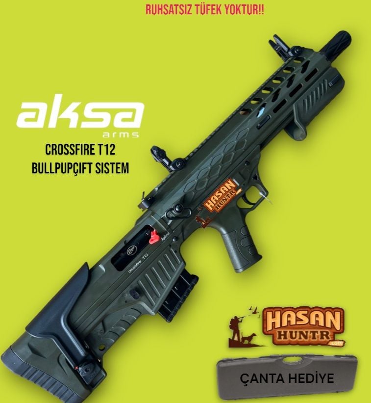 Crossfire T12 Bullpup HAKİ  Otomatik - Pompalı Av Tüfeği (Çift Sistem)