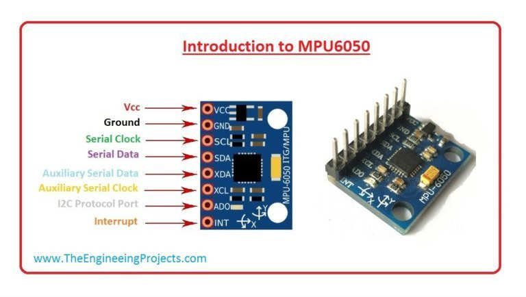 MPU6050 6 Eksen İvme ve Gyro Sensörü