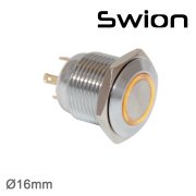 16mm Metal LED'li Yaylı Buton