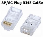 8P/8C CAT 5E PLUG