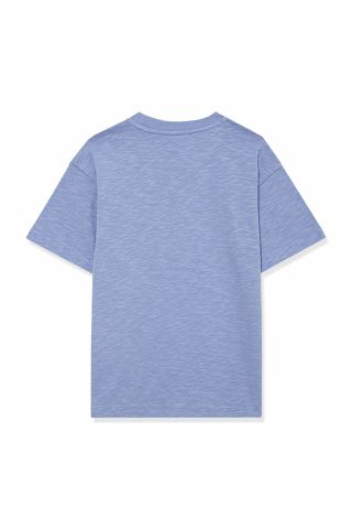 Mavi Organik Pamuklu Basıc Çocuk Tişört 6610203-70852