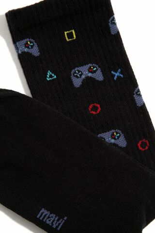 Mavi Siyah Erkek Soket Çorap 0911360-900