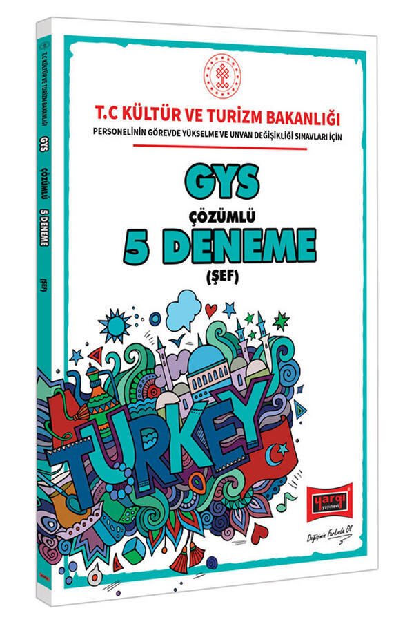 Yargı Yayınları GYS T.C. Kültür ve Turizm Bakanlığı Şef İçin Çözümlü 5 Deneme