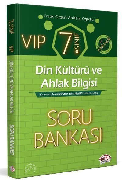 Editör Yayınları 7.Sınıf Vip Din Kültürü Soru Bankası