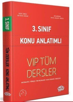 Editör 3.Sınıf VIP Tüm Dersler Konu Anlatımlı