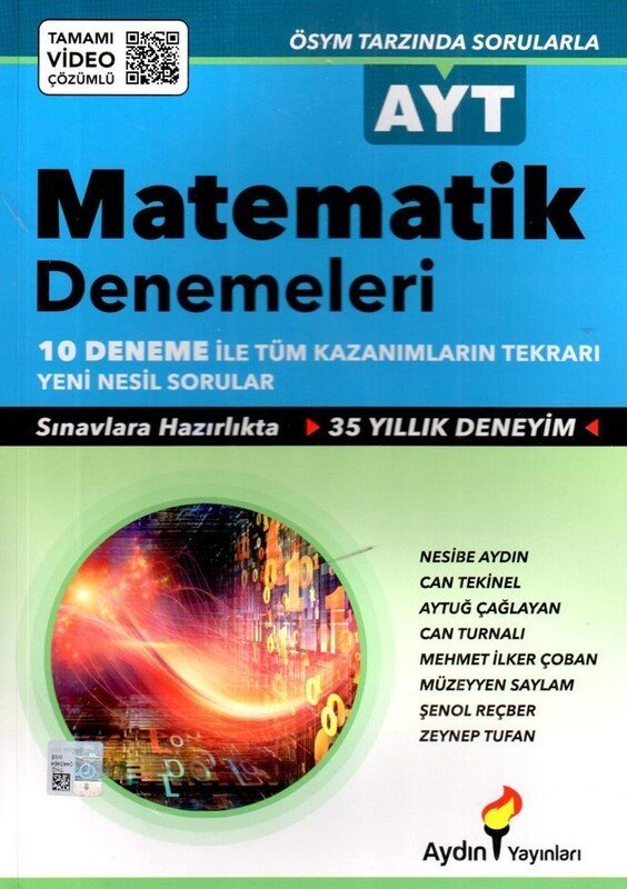 Aydın Yayınları Ayt Matematik 10 Deneme