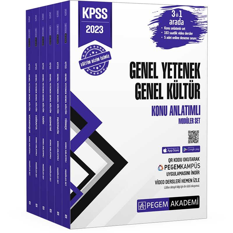 Pegem Akademi Kpss Genel Kültür Genel Yetenek Konu Anlatımlı Modüler Set