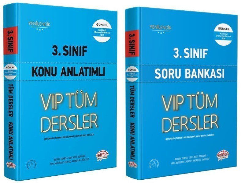 Editör Yayınları 3.Sınıf Tüm Dersler Konu Anlatımı ve Soru Bankası Seti