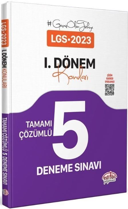 Editör Yayınları Lgs 1.Dönem Deneme Sınavı