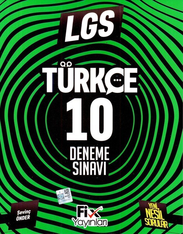8.Sınıf LGS Türkçe 10 Deneme Fix Yayınları
