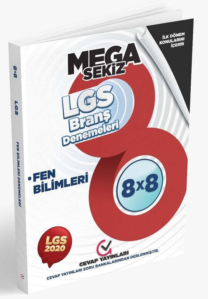 Eski Baskı Güncel İçerik 8.Sınıf LGS İlk Dönem Mega 8'li Fen Bilimleri Denemeleri Cevap Yayınları