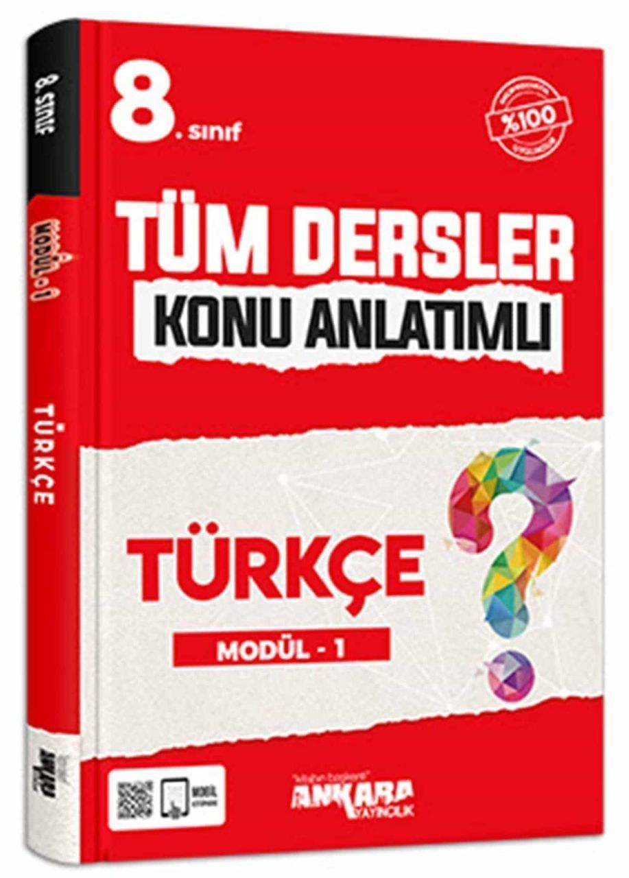 Ankara Yayınları 8.Sınıf Tüm Dersler Konu Anlatımlı Türkçe Modül 1