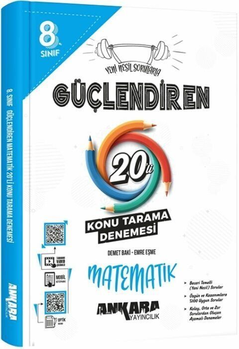 Ankara Yayınları Lgs Matematik Güçlendiren 20 Konu Tarama Deneme Sınavı