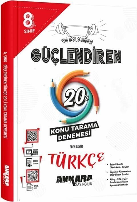 Ankara Yayınları Lgs Türkçe Güçlendiren 20 Konu Tarama Deneme Sınavı