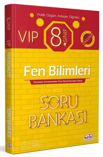 Editör Yayınları 8.Sınıf Vip Fen Bilimleri Soru Bankası