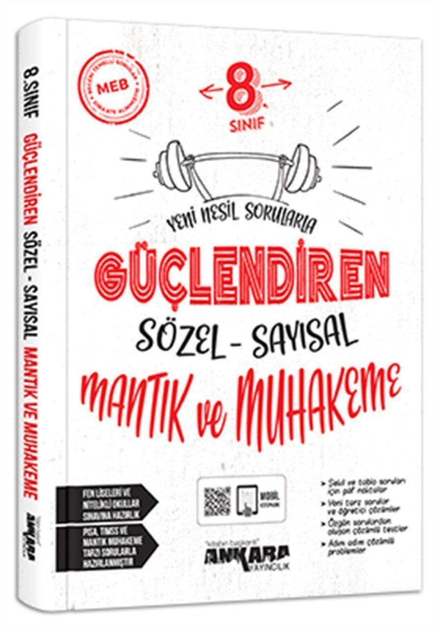 Ankara Yayınları 8.Sınıf Sözel Sayısal Mantık Muhakeme Güçlendiren Soru Bankası