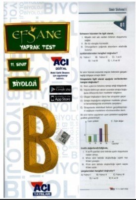 İNDİRİM 11.Sınıf Biyoloji Çek Kopart Yaprak Test Açı Yayınları