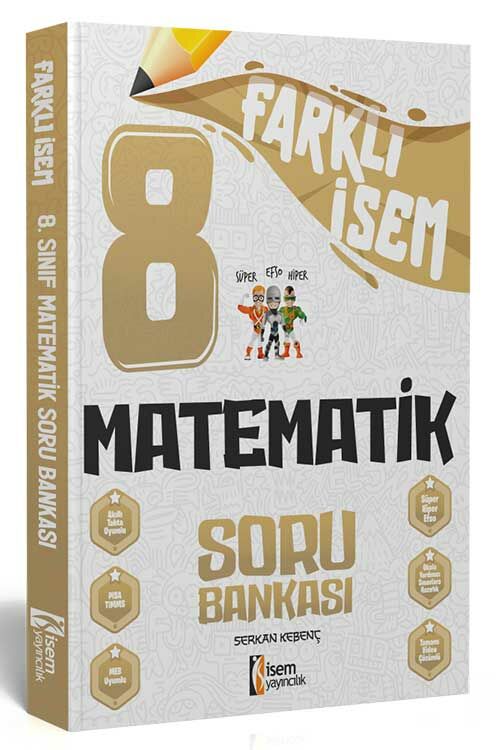 2024 8.Sınıf Farklı İsem Matematik Soru Bankası İsem Yayıncılık