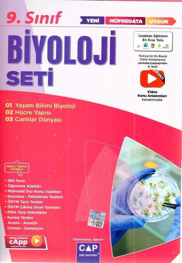 2024 Çap Yayınları 9.Sınıf Biyoloji Seti Anadolu Lisesi