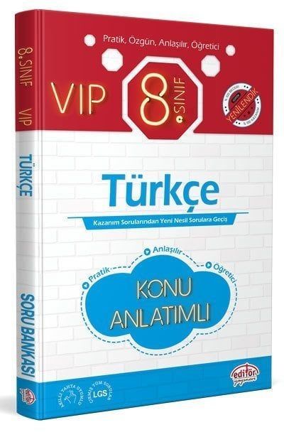Editör Yayınları 8.Sınıf VIP Türkçe Konu Anlatımı