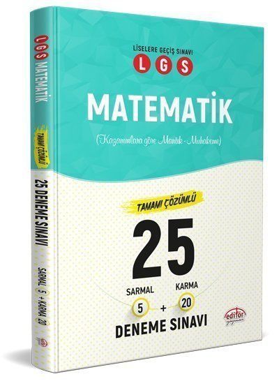 Editör Yayınları 8.Sınıf Matematik 25 Deneme Sınavı