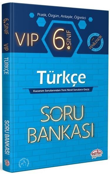 Editör Yayınları 6.Sınıf VIP Türkçe Soru Bankası