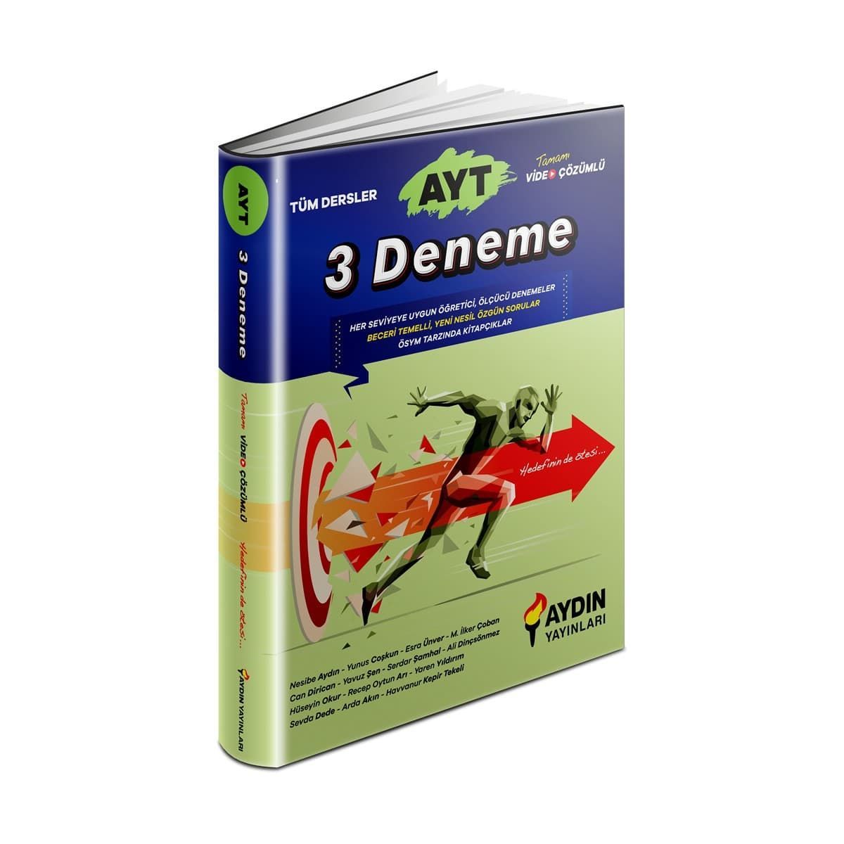 Aydın Yayınları Ayt Tüm Dersler 3 Deneme