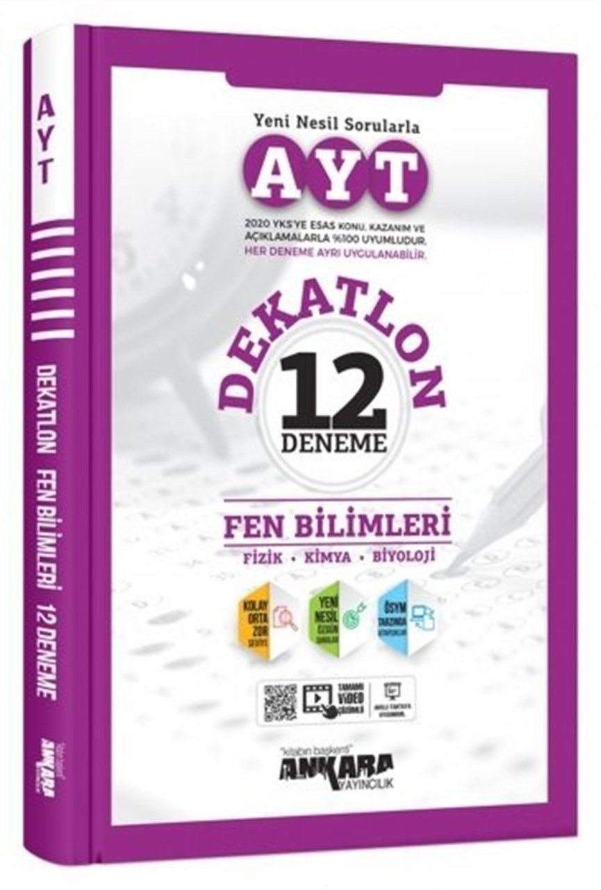 Ankara Yayınları Ayt Fen Bilimleri Dekatlon 12 Deneme Sınavı