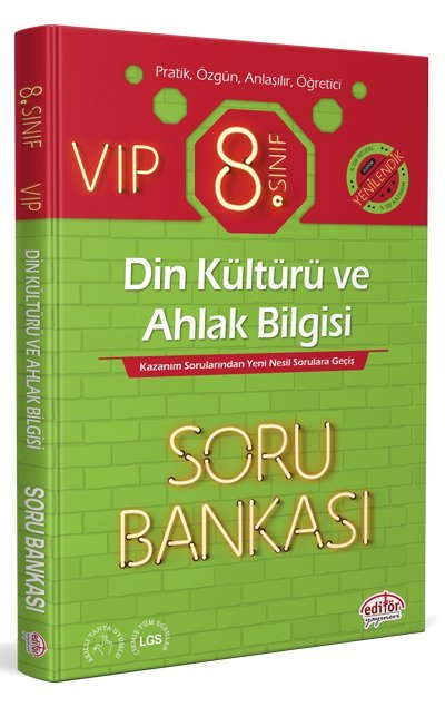 Editör Yayınları 8.Sınıf Vip Din Kültürü Soru Bankası