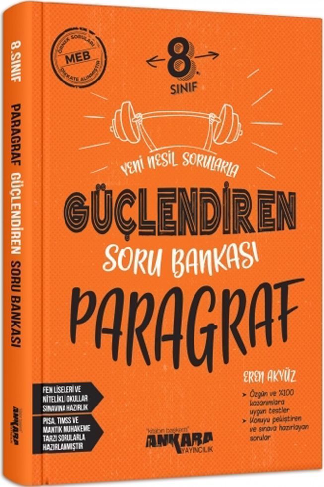 Ankara Yayınları 8.Sınıf Paragraf Güçlendiren Soru Bankası