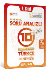 Puan Yayınları 7.Sınıf Türkçe 10 lu Deneme